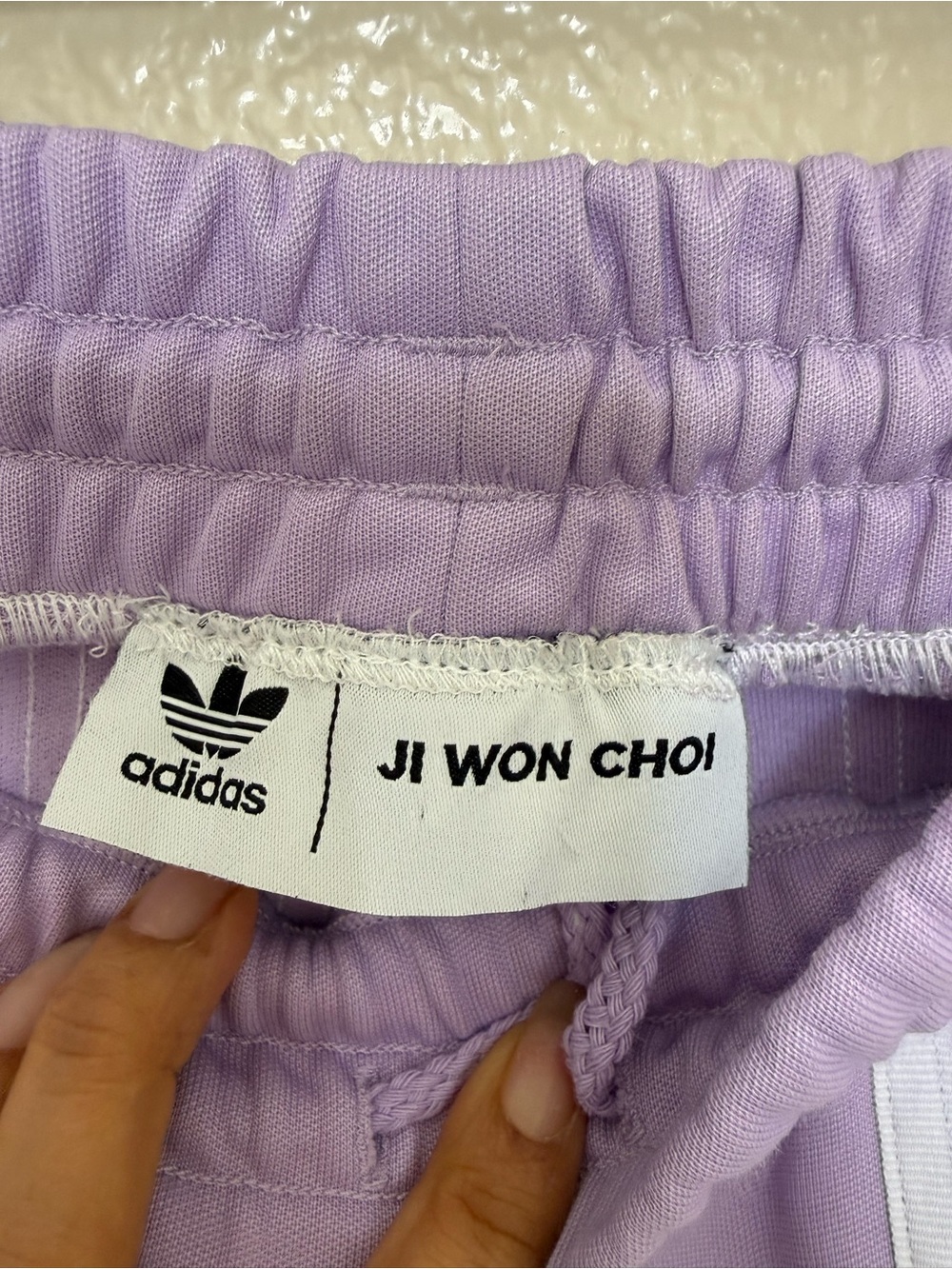 Adidas x Ji Won Choi Special Edition Lilac Wide Leg Track Pants Rare Y2K OG Sz S - Picture 7 of 12